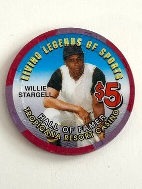 Willie Stargell Tropicana Las Vegas $5 Casino Chip Living Legends of Sports